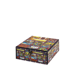 جعبه دکوپاژ(خاتم‌کاری شیرازی طرح شمسه و ترنج ریز) کد L105