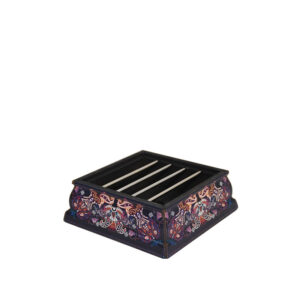 وارمر قوری پته‌دوزی کرمانی سرمه‌ای – دکوپاژ دست‌ساز (کدV01-108)