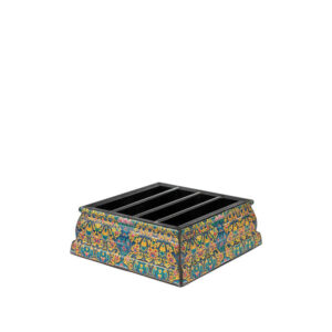 وارمر قوری کاشی هفت‌رنگ صفوی – دکوپاژ دست‌ساز(کدV01-95)