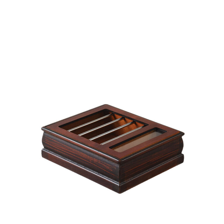 وارمر قوری چوبی کلاسیک قهوه‌ای – دکوپاژ دست‌ساز(کدV02)