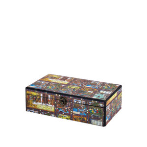 جعبه دکوپاژ (خاتم‌کاری شیرازی طرح شمسه و ترنج ریز) کد Z105